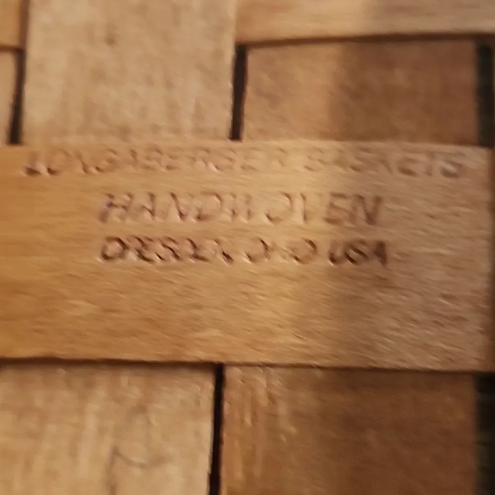 1993 Longaberger Woven Cradle  Basket